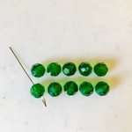 Vintage Clear Green Faceted 10mm Beads