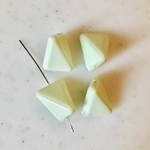 Vintage Pastel Green Triangle Prisma Beads