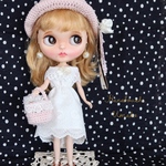 ＊オフショルダーの白いワンピース2＊トータルコーデ７点セット＊ blythe outfit＊ブライス ＊