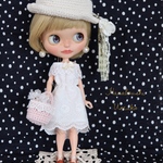 ＊オフショルダーの白いワンピース3＊トータルコーデ７点セット＊ blythe outfit＊ブライス ＊