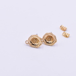 送料無料8個 ピアス金具 花 12x15mm 1カン mj301