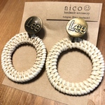 leeラタンサークルピアス