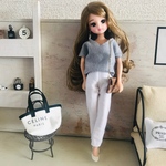リカちゃん服♡単品♡ 白テーパードパンツ♡大人リカちゃん♡リアルクローズ  
