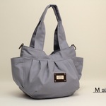 Mサイズ　ライトグレー　無地生地　ころりんバッグ♪　Fm2 Lab.