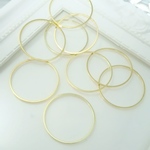 【30個】25×1mm＊真鍮リンクリング＊丸フレーム＊ゴールド