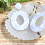 おおぶり アクリル ピアス