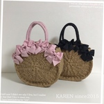 ❤︎kozue0487さま専用❤︎サークルかごバッグ ピンクとブラックのセット