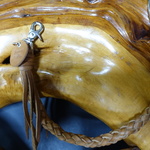 ウォレットロープ　6本組　オイルレザー　Sunrise blue