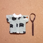 猫柄Yシャツ