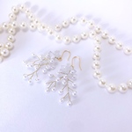 小枝パールと紫陽花のピアス