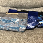 【受注制作】再販・星の砂とクジラのバックインバック。