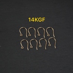 14KGFピアスフック【フレンチフック】●4ペア(8個)