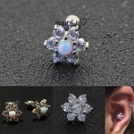 ボディピアス  軟骨ピアス  オパールフラワー16G