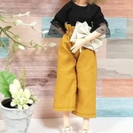 リカちゃん袖レースカットソー・ワイドパンツ☆服上下2点セット☆ハンドメイド☆お洋服☆アウトフィットvol4