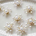 New！６個★花芯パーツ　お花のカボション