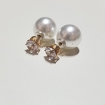 パール ピアス ストーンパール ピアス/ シンプル ピアス / イヤリング イヤーカフ 対応  / ウェディング / 樹脂ピアス / 樹脂イヤリング / アレルギー 対策 /0005