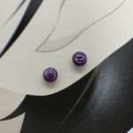 【3078】紫薄紫雲　3ｍｍ小さいステンレスピアス 