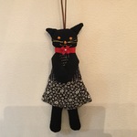 ちりめん猫のドア飾り