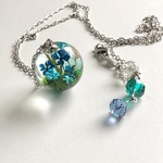 Hester's garden コバルト×アクアブルー ネックレス