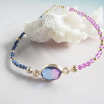 14kgf*Sunset Beach Bracelet　ラピスラズリ＆ピンクサファイア