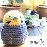 インコ★キーケース   イエローパープル