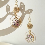 ゴールドワイヤーボール付き☆レジンピアス（イヤリング）