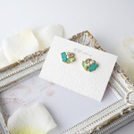碧いビジューのスズラン ピアス＆イヤリング