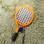 【k様オーダー品】テニスラケットのストラップ（オレンジ）