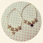 再入荷＊pearl star pierce (drop)