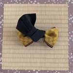 再再販♡畳へりのリボンgold市松×black