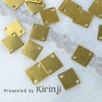 「正方形/スクエア　（穴2つ）約9mm」　コネクタ　真鍮パーツ　TAY19
