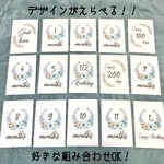 【送料無料】選べる☆月齢カード☆好きな組合せOK!お名前カードも作成！