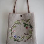 刺繍のミニバッグ（plants）