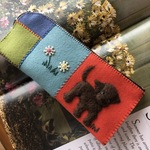 🐾felt de patchwork🐾仔犬のペンケース