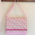 《mico3yu3o様オーダー品》　 花柄✕ピンクストライプ♡リボンレッスンバック【入園・入学】