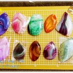 ✅ 卸売り：10個セット 2ｍｍ穴あき マクラメ向け ネックレスペンダント用ルースセット No.3241