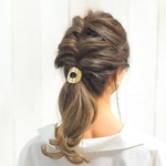 オーバルリングポニーフックヘアゴム