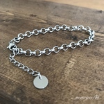 オールステンレス製 ロールチェーンブレスレット 幅5mm
