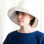 Organic Cotton 日よけ帽子【リネンコットンWガーゼ】
