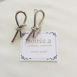 knot  stud pierce ＊ノット 結び目 チタンポストピアス