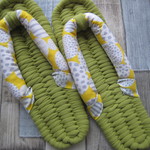 布ぞうり：鸚緑（おうりょく)25cm/北欧bubble yellow