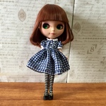 ブライス リカちゃん サイズ　ギンガムワンピース
