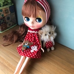 ★赤水玉ワンピとくまちゃん★くま太郎 ブライス