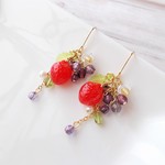 いろどりフルーツ　ピアス(イヤリング）ベリー＆ベリー