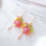 いろどりフルーツ　ピアス(イヤリング）ピンクレモネード