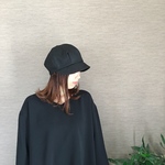 【お値下げ】涼しさにこだわった麻のキャスケット(ブラック)