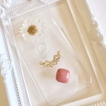 flower pink    アイフォンケース  スマホケース  カジュアル     クリアケース  春  花  フラワー ピンク