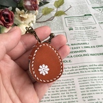 本革レザー  ドロップ型コインケース   キャメル