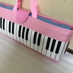 可愛いピアニカケース＊YAMAHA32用＊ピアノ鍵盤柄ピンク