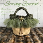 再販4 zpagetti × チュール ミニ麻ひも かごバッグ〈spring special〉 ズパゲッティ バッグ